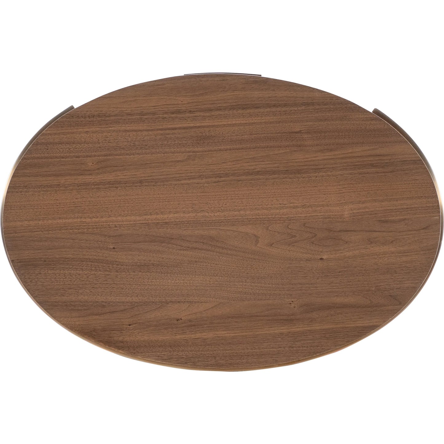 002 SI-2458587 | Additional Silo | Eleana Oval Nightstand by Hooker Furniture in light caramel, quartered walnut veneers, sunlit bronze metal. Made from walnut veneers, metal, glass in a modern style.