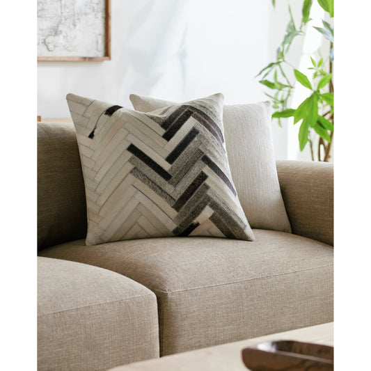 Zander - 29977 by Surya in charcoal, black, dark brown, tan, medium gray, gray. Made from 100% leather, 80% polyester, 20% cotton in a transitional style.