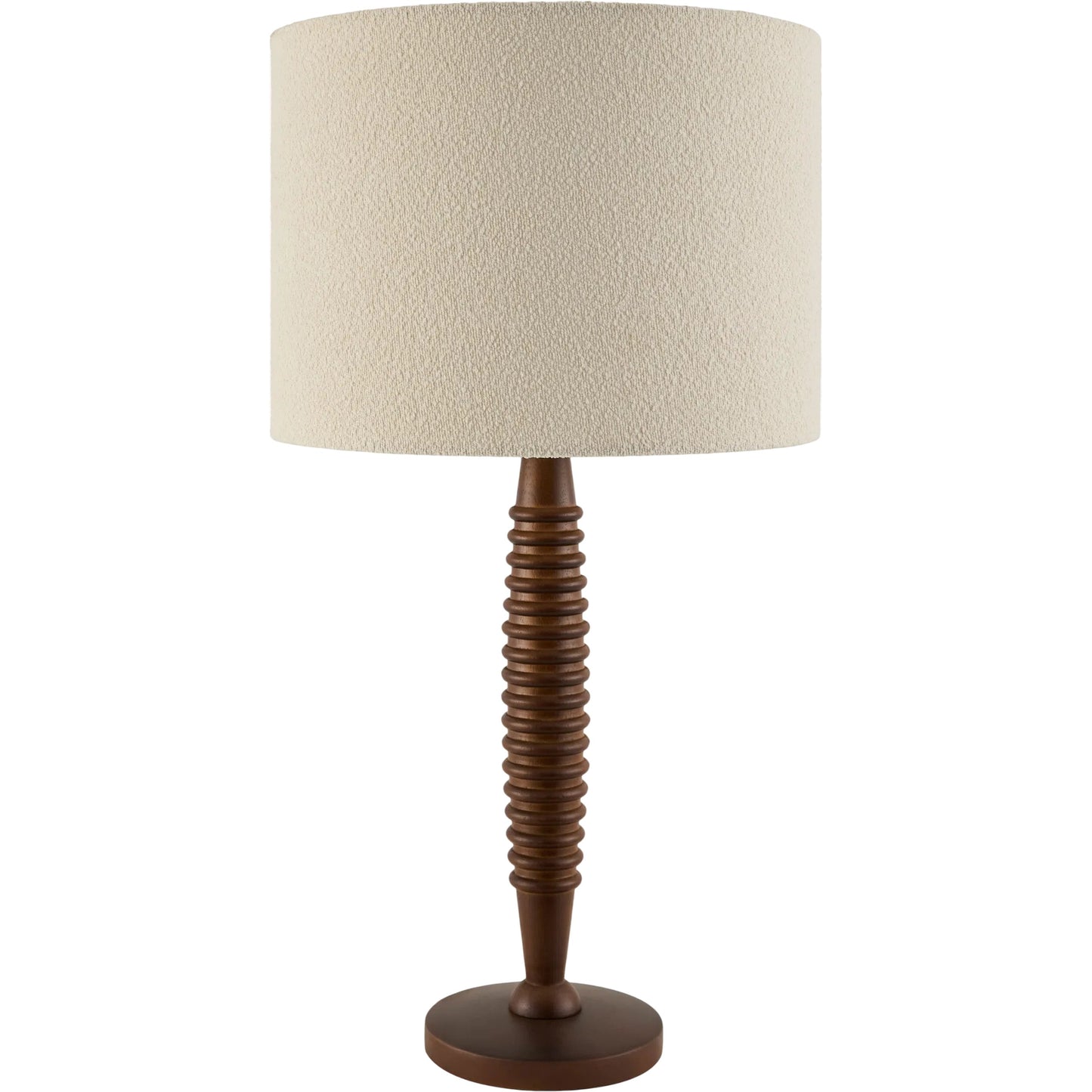 001 SI-2258941 | Primary Silo | Ziniare Accent Table Lamp by Surya in dark brown. Made from rubber wood, iron, linen, polyester in a traditional style.