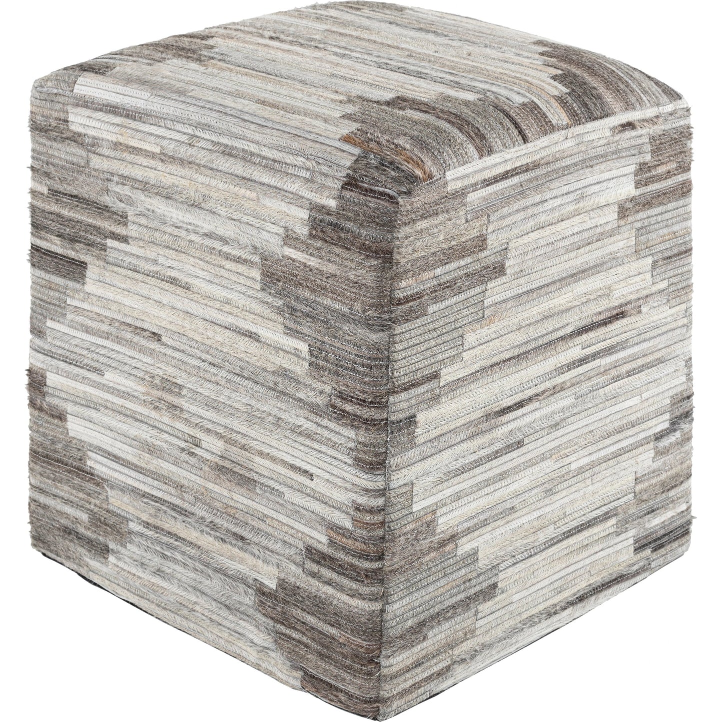001 SI-1893925 | Additional Silo | Zander - 26872 by Surya in black, light gray. Made from 100% hair on hide, 100% polystyrene, wood, 100% wool in a transitional style.