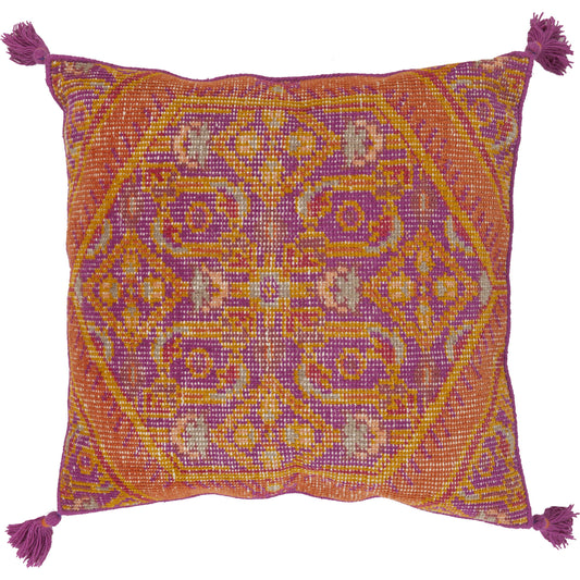 001 O-SURYA-ZP003-3030D,O-SURYA-ZP003-3030P | Primary Silo | Zahra Pillow - 10499 by Surya. Made from front: 100% wool, back: 100% cotton in a eclectic & global style.