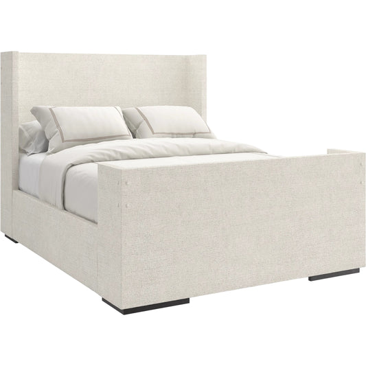 000 SI-2533155 | Primary Silo | Shelter Me Queen Bed by Caracole in ivory and almost black. Made from poplar in a transitional style.