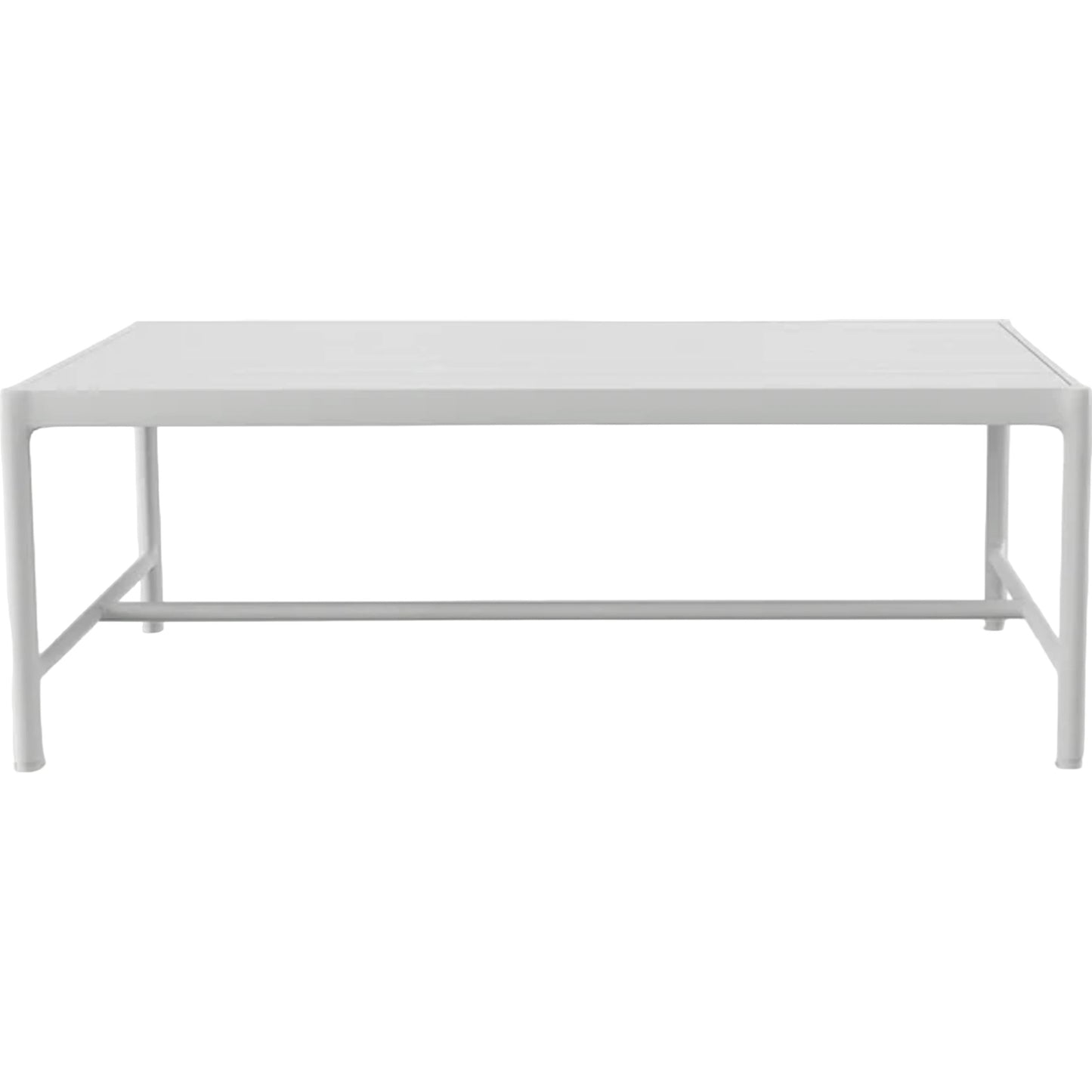 001 SI-2167180 | Primary Silo | Sabbia Outdoor Coffee Table by Sunset West in white. Made from aluminum in a modern style.