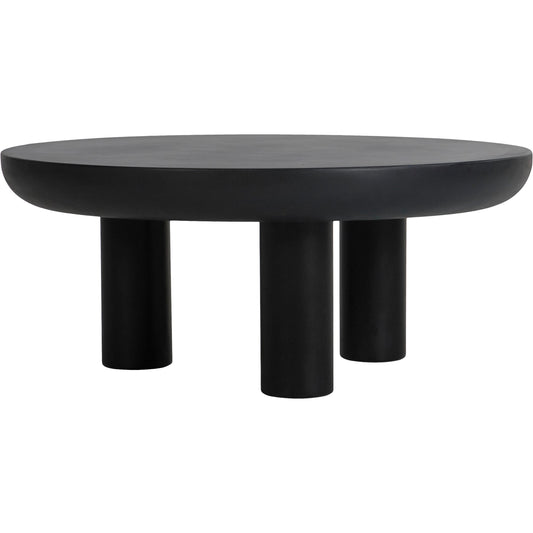 004 SI-2122058 | Primary Silo | Rocca Coffee Table by Moe's Home Collection in black. Made from concrete top, plywood frame in a modern style.