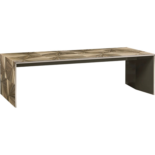 Terra Waterfall Coffee Table by Jonathan Charles in natural straw. Made from straw in a modern style.