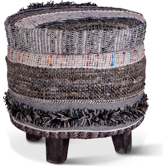 000 SI-1750321 | Primary Silo | Algiers Storage Stool by World Interiors in multi-color and distressed. Made from mdf, viscose, cotton blend fabric, pu foam in a eclectic & global style.