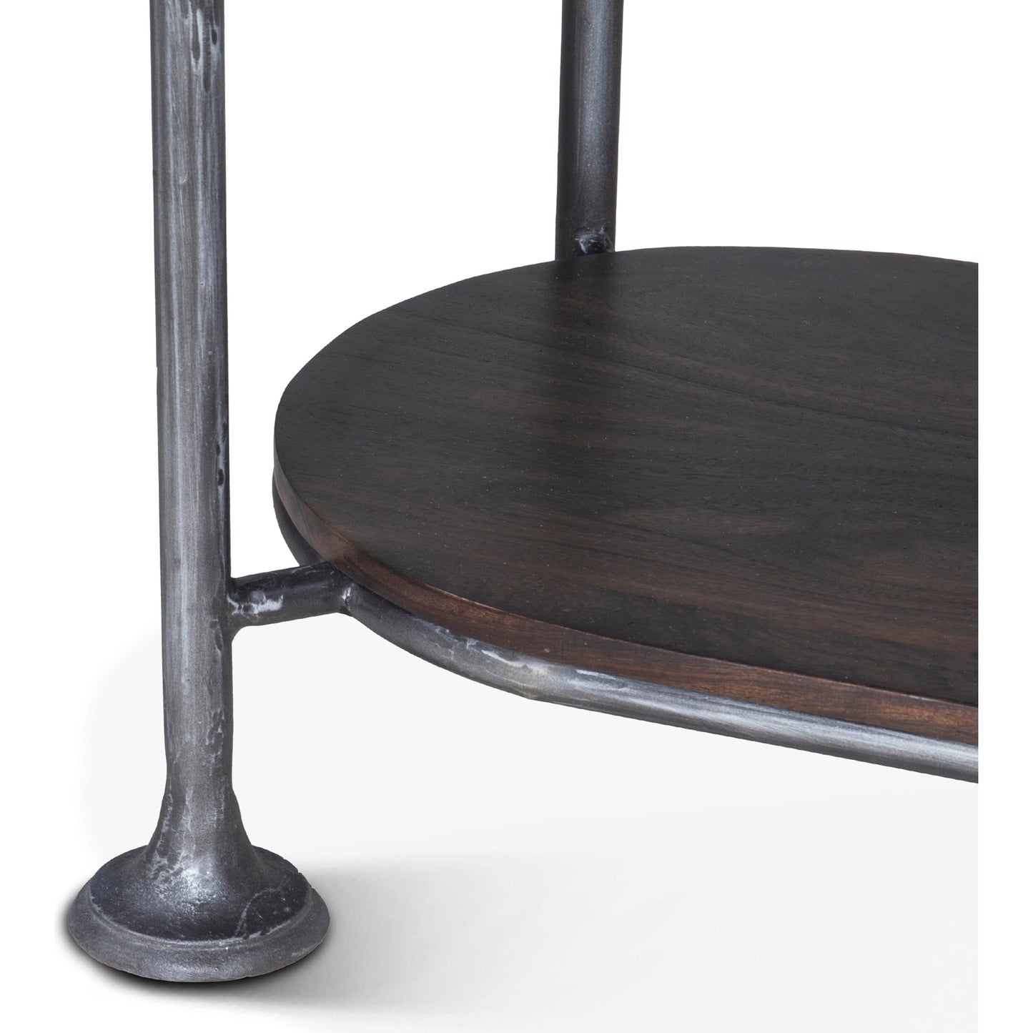 005 SI-1750377 | Closeup | Melbourne Bar Cabinet by World Interiors in silver and antique silver, brushed bronze. Made from acacia wood, iron in a modern style.