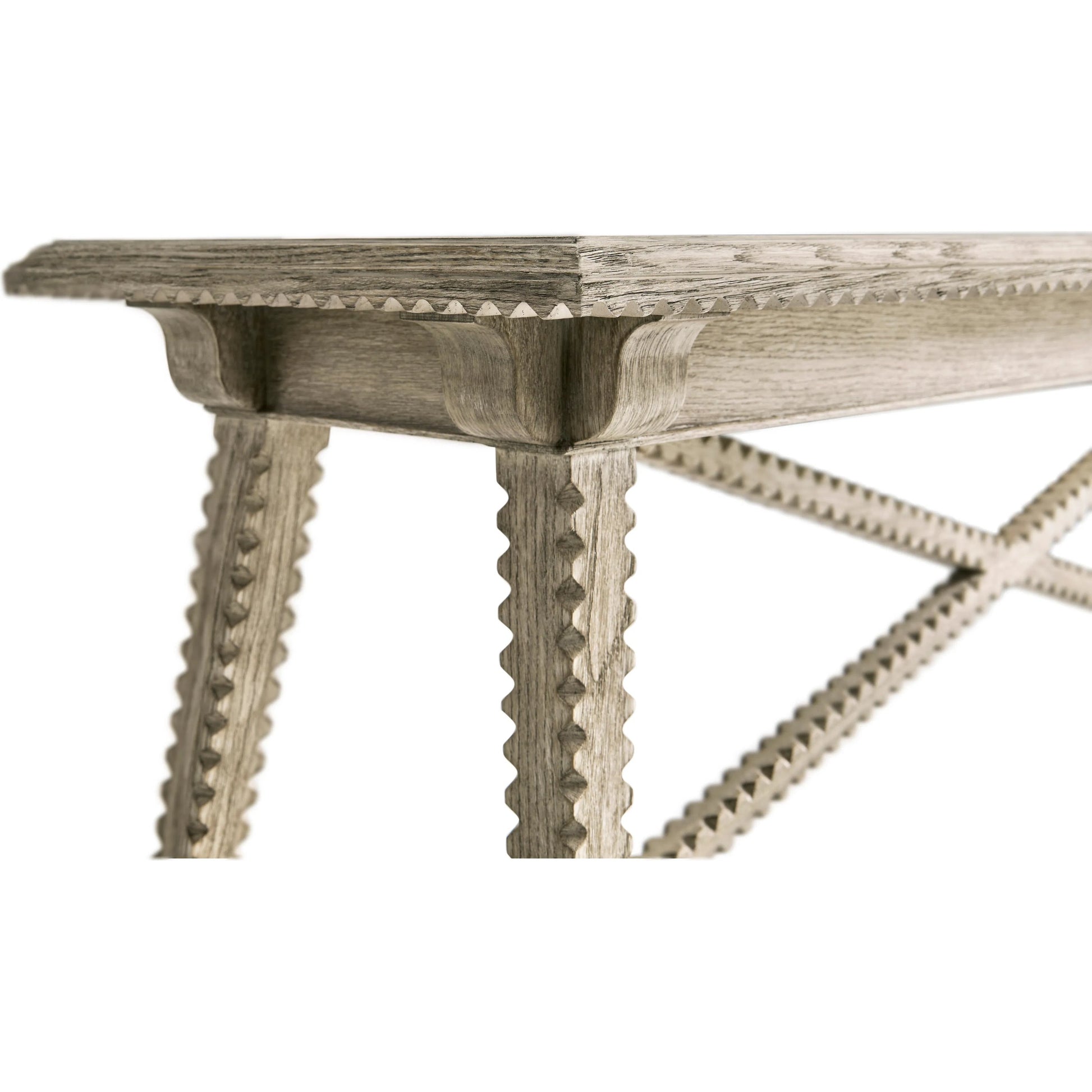 Stratford Console Table by Jonathan Charles in grey and greyed oak. Made from oak, oak veneer in a transitional style.
