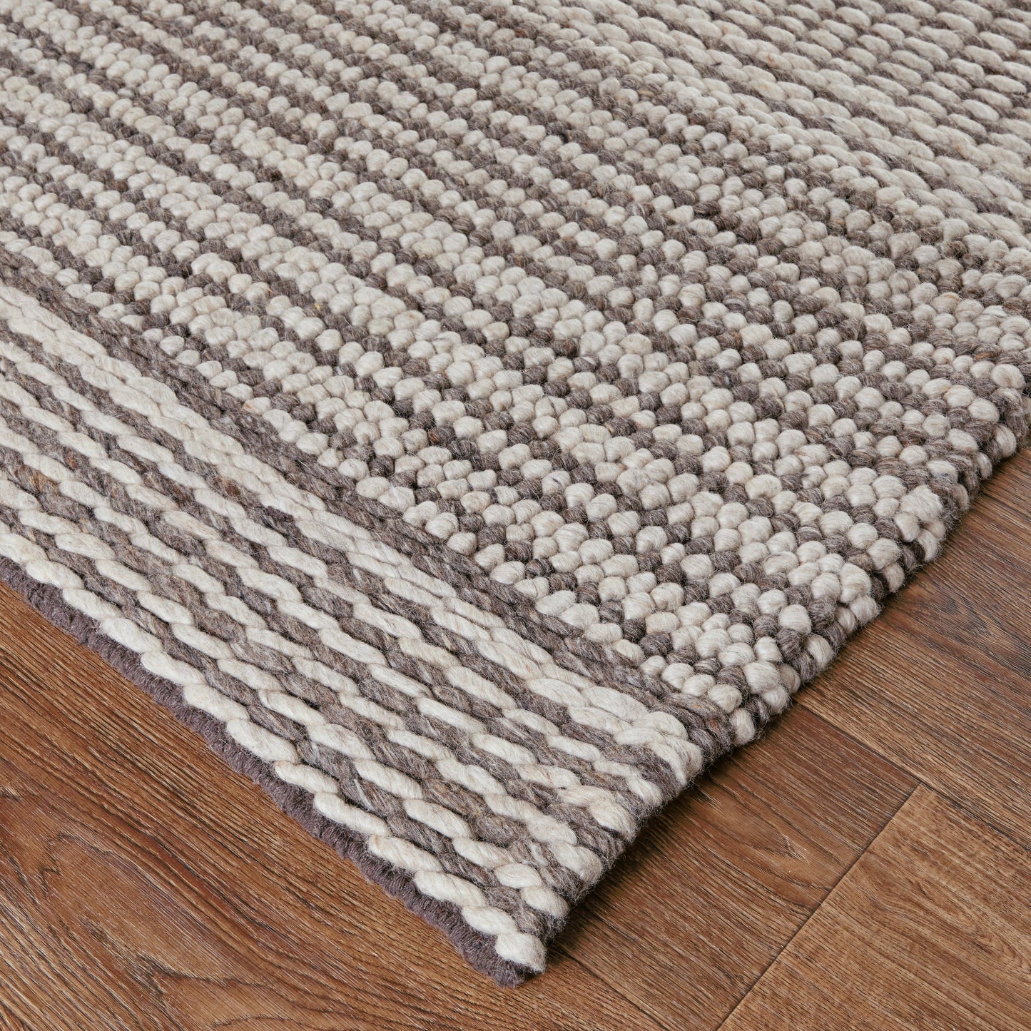 002 SI-2159059,SI-2159060,SI-2159064,SI-2159313 | Closeup | Hamden Stripes Rug - T19T8008 by Thom Felicia by Feizy Rugs in ivory, brown. Made from wool in a unique style.
