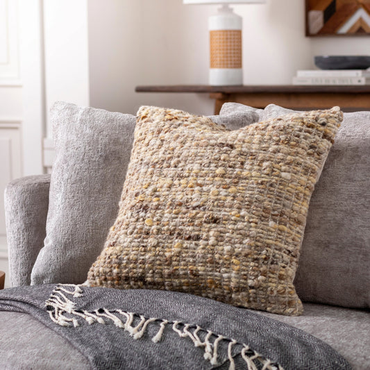 Zayden Pillow - 15645 by Surya. Made from front: 100% wool, back: 100% cotton in a modern style.