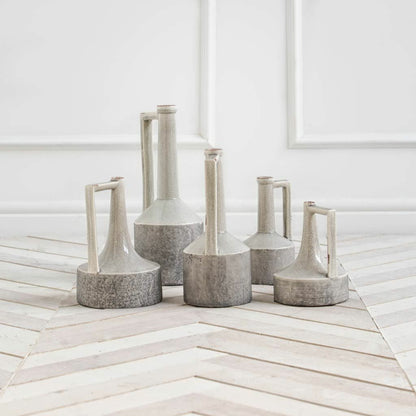 Burton Gray Jug Vase by Mercana in gray. Made from unique in a modern style.