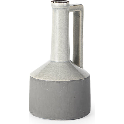 Burton Gray Jug Vase by Mercana in gray. Made from unique in a modern style.