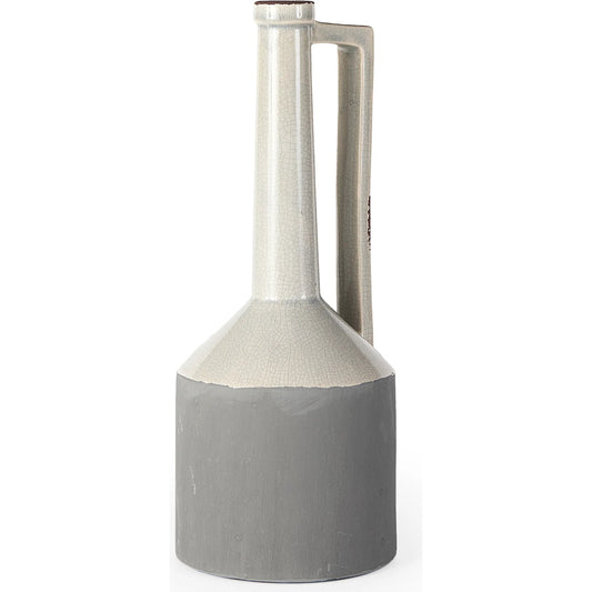 Burton Two Tone Jug Vase by Mercana in gray. Made from unique in a modern style.