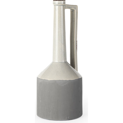 Burton Gray Jug Vase by Mercana in gray. Made from unique in a modern style.