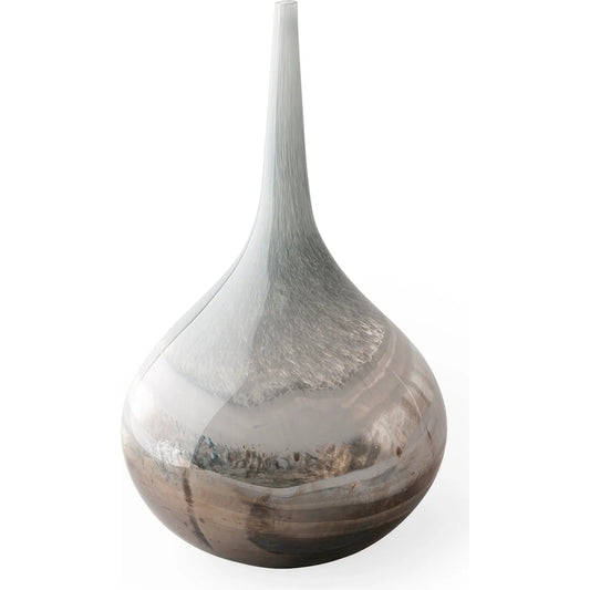 001 S-224485 | Primary Silo | Erie I Two Toned Sky Dark Blown Vase by Mercana in blue, bronze. Made from unique in a coastal style.