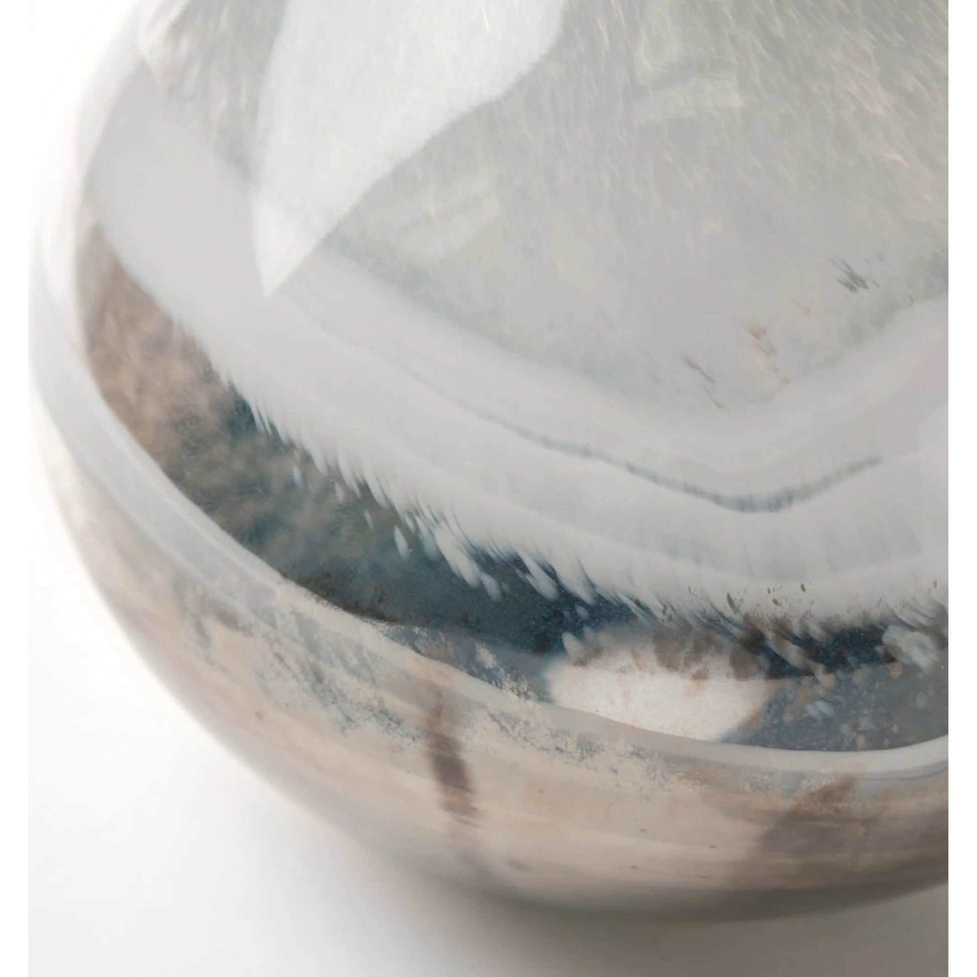 Erie I Two Toned Sky Dark Blown Vase by Mercana in blue, bronze. Made from unique in a coastal style.