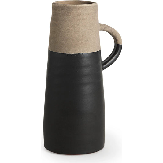 Garand Two-Toned Jug by Mercana in natural, black. Made from unique in a cottage & farmhouse style.