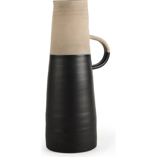 Garand Two-Toned Jug by Mercana in natural, black. Made from unique in a cottage & farmhouse style.