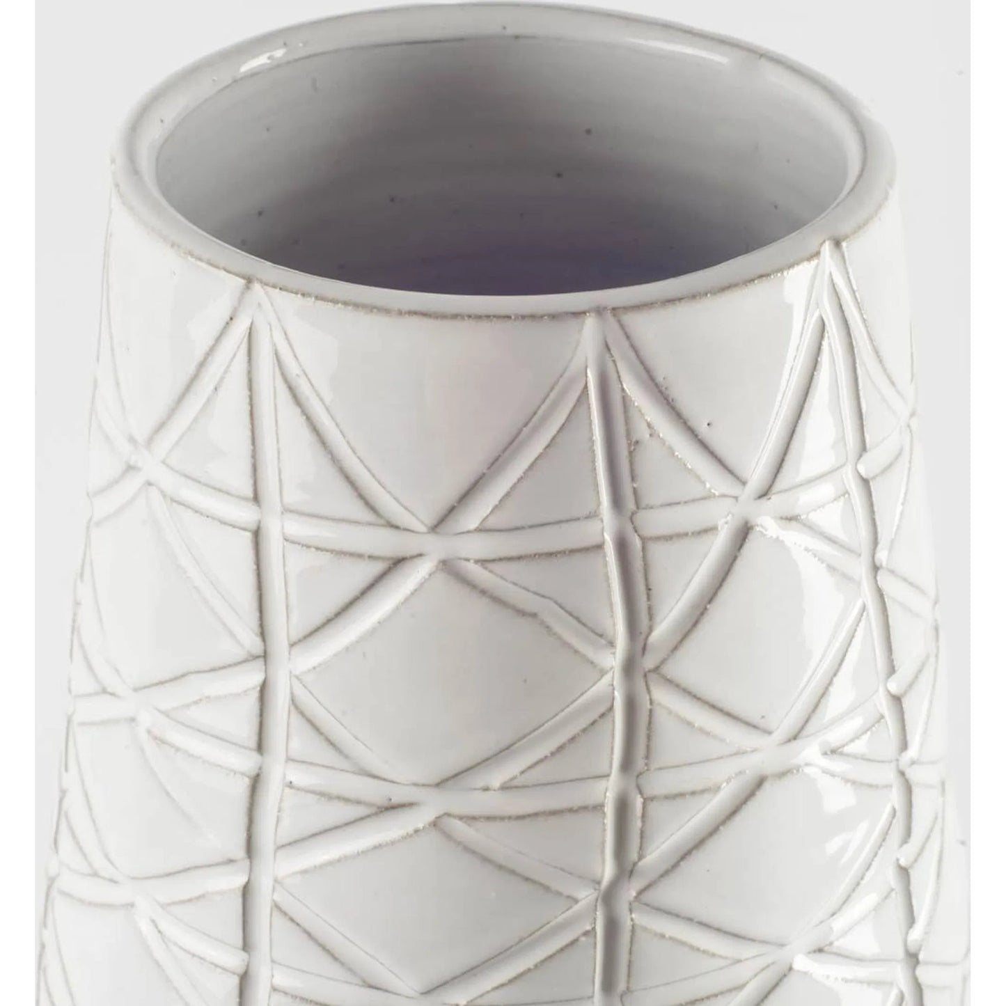 018 SR-815286 | Closeup | Harrier II Gray Dark Base Vase by Mercana in gray, white. Made from unique in a eclectic & global style.