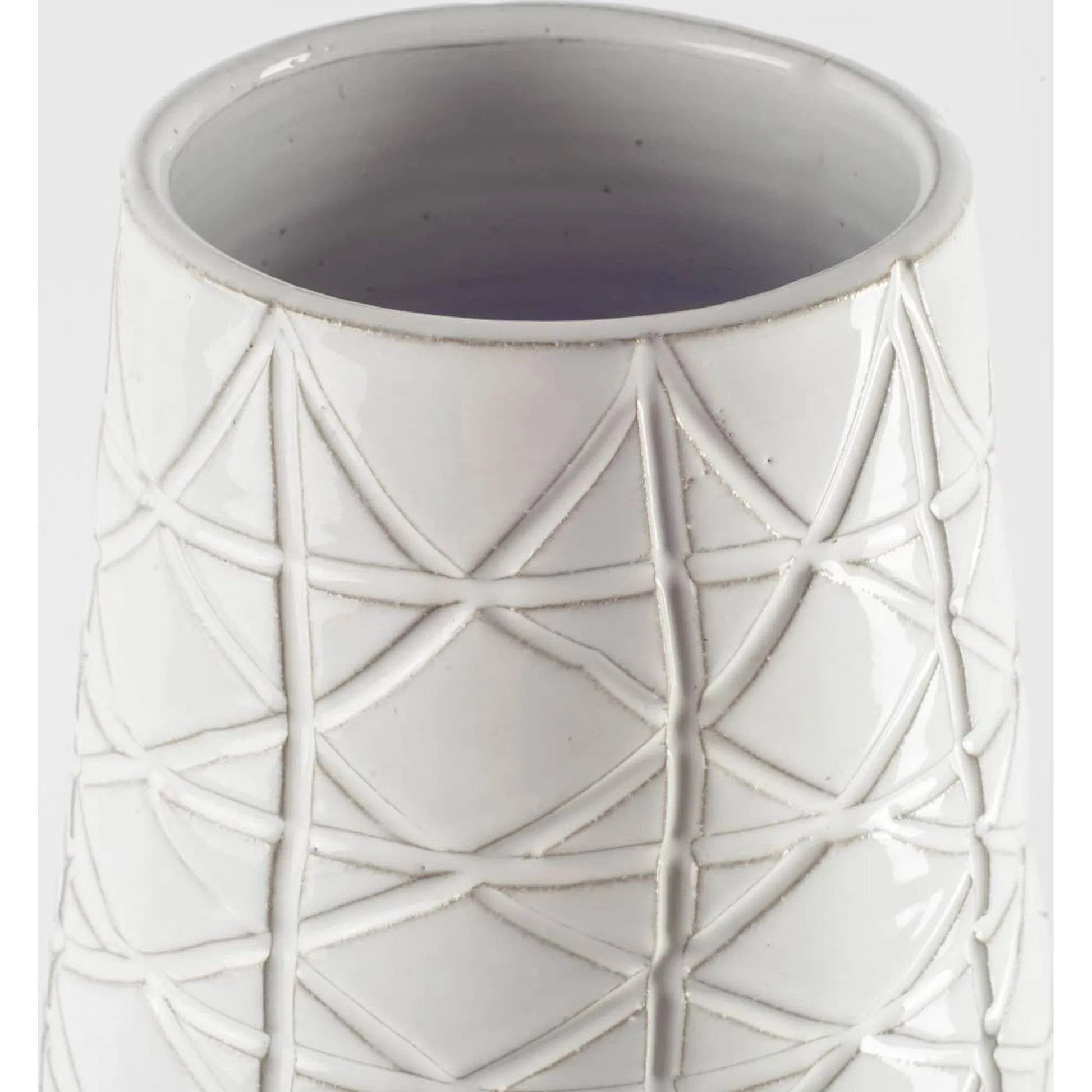 Harrier II Gray Dark Base Vase by Mercana in gray, white. Made from unique in a eclectic & global style.