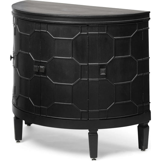 Romers Accent Cabinet by Mercana in black. Made from unique in a eclectic & global style.