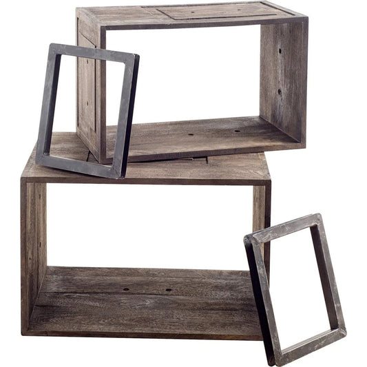 Simul Shelving Unit by Mercana in beige. Made from unique in a coastal style.