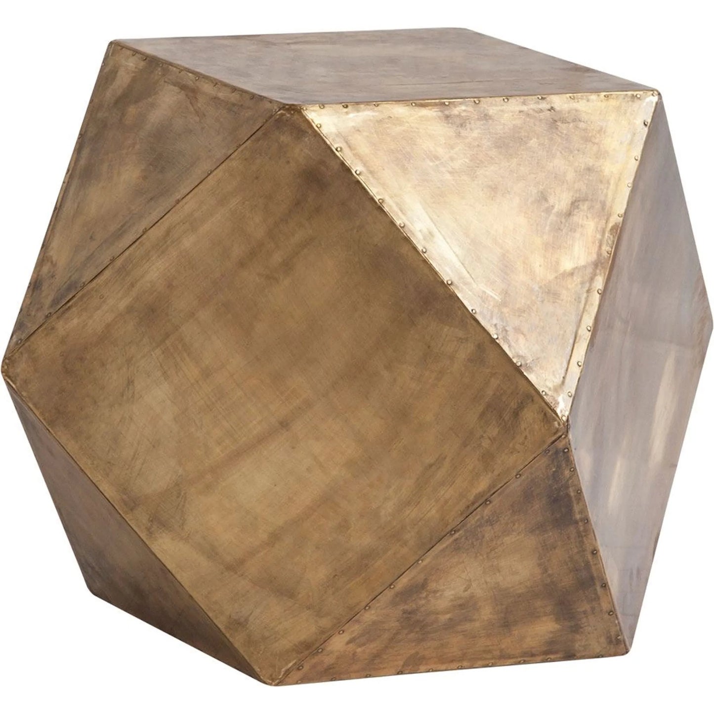 028 S-224565 | Primary Silo | Exagoni End/Side Table by Mercana in brown/gold. Made from unique in a modern style.