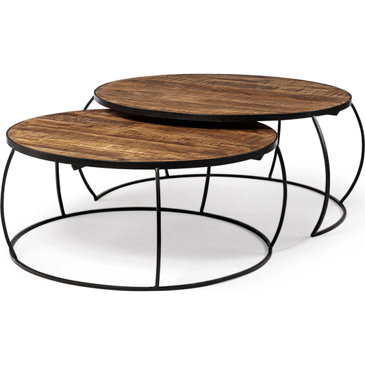 Clapp Coffee Table by Mercana in brown. Made from unique in a modern style.