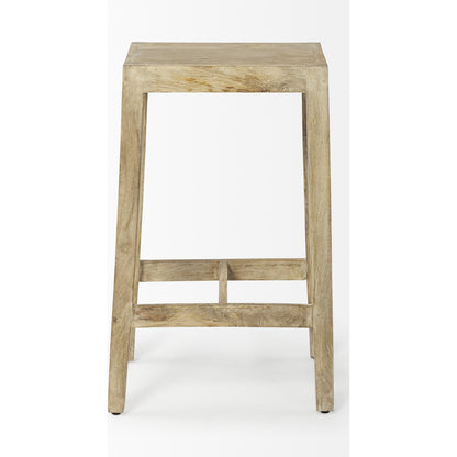 Colony Wood Seat Bar/Counter Stool by Mercana in natural. Made from unique in a modern style.