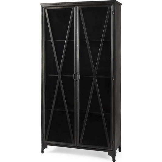 Poppy Cabinet by Mercana in gray. Made from unique in a eclectic & global style.
