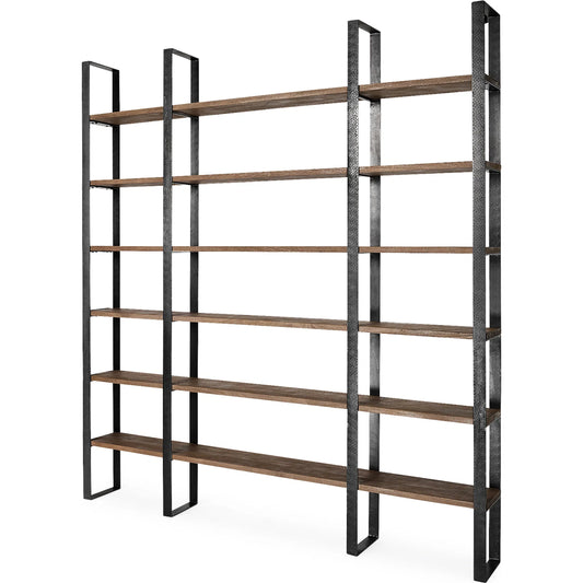 Taunton Shelving Unit by Mercana in natural. Made from unique in a modern style.