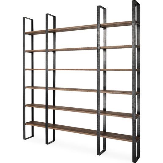 Taunton Shelving Unit by Mercana in natural. Made from unique in a modern style.