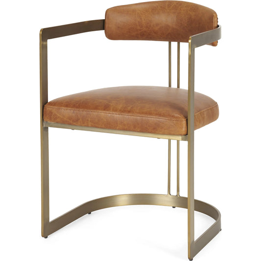 Hollyfield Leather Dining Chair by Mercana. Made from unique in a modern style.