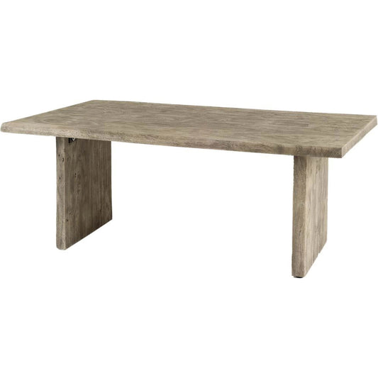 Jefferson Dining Table by Mercana in weathered grey. Made from unique in a coastal style.