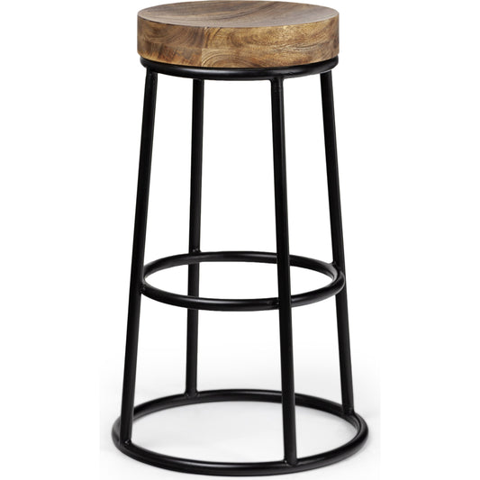 Flynn Bar Wood Seat Stool Series by Mercana in natural. Made from unique in a modern style.