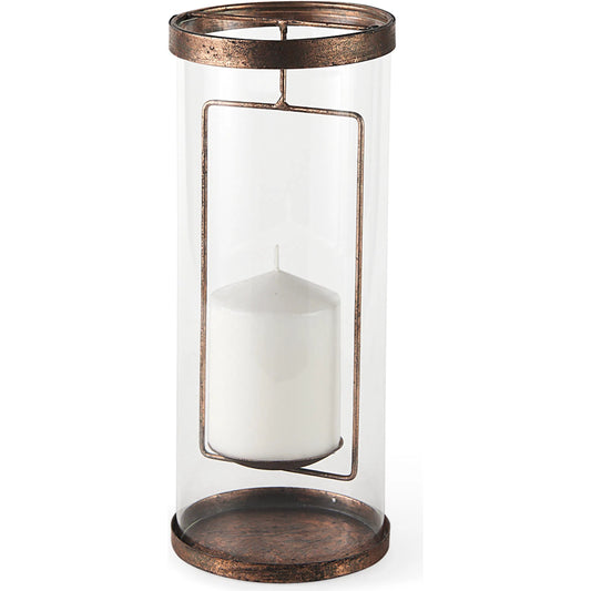 Mcclure Copper Suspended Table Candle Holder by Mercana in copper. Made from unique in a modern style.