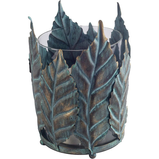 Pana I Leaf Table Candle Holder by Mercana in natural. Made from unique in a coastal style.