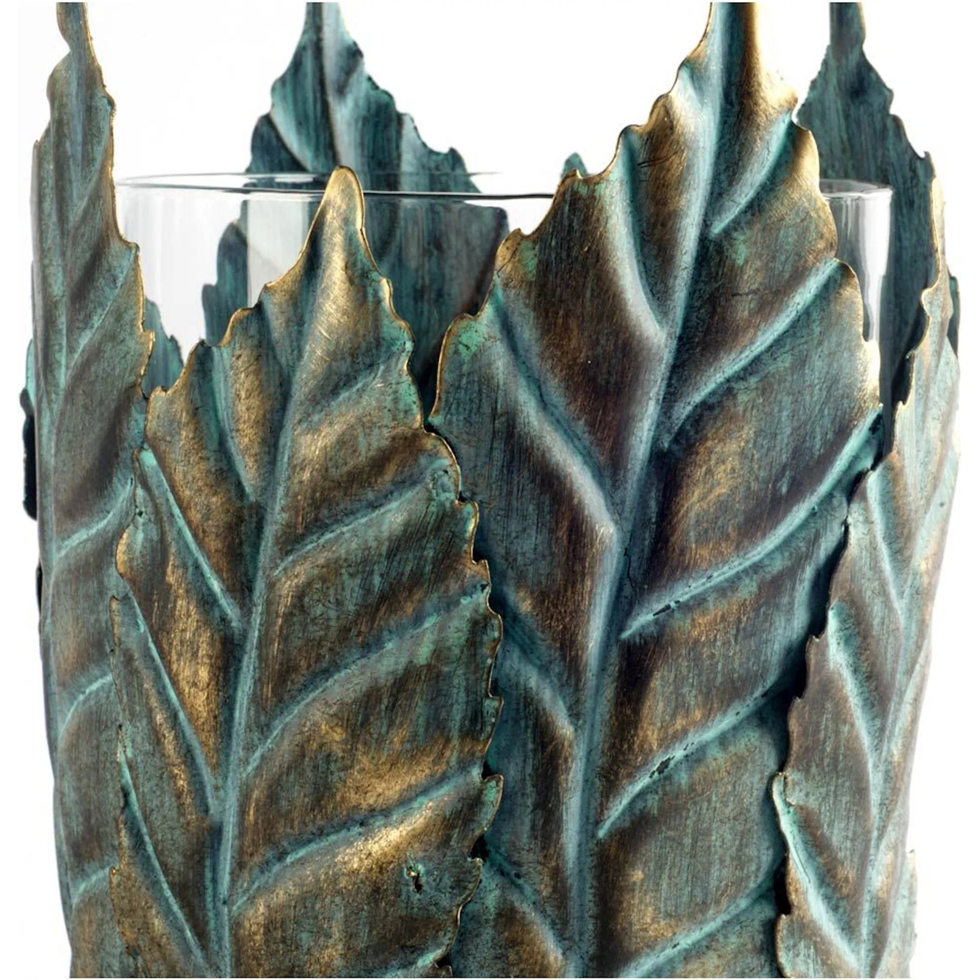 Pana I Leaf Table Candle Holder by Mercana in natural. Made from unique in a coastal style.
