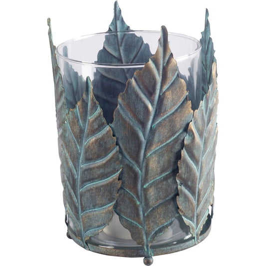 Pana I Leaf Table Candle Holder by Mercana in natural. Made from unique in a coastal style.