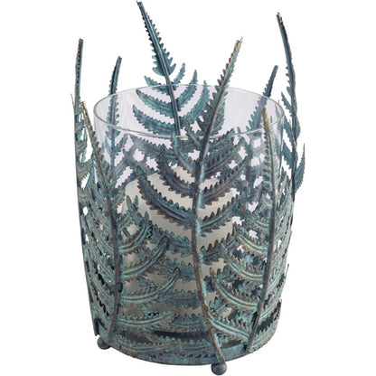 Palen I Fern Leaf Table Candle Holder by Mercana in natural. Made from unique in a coastal style.