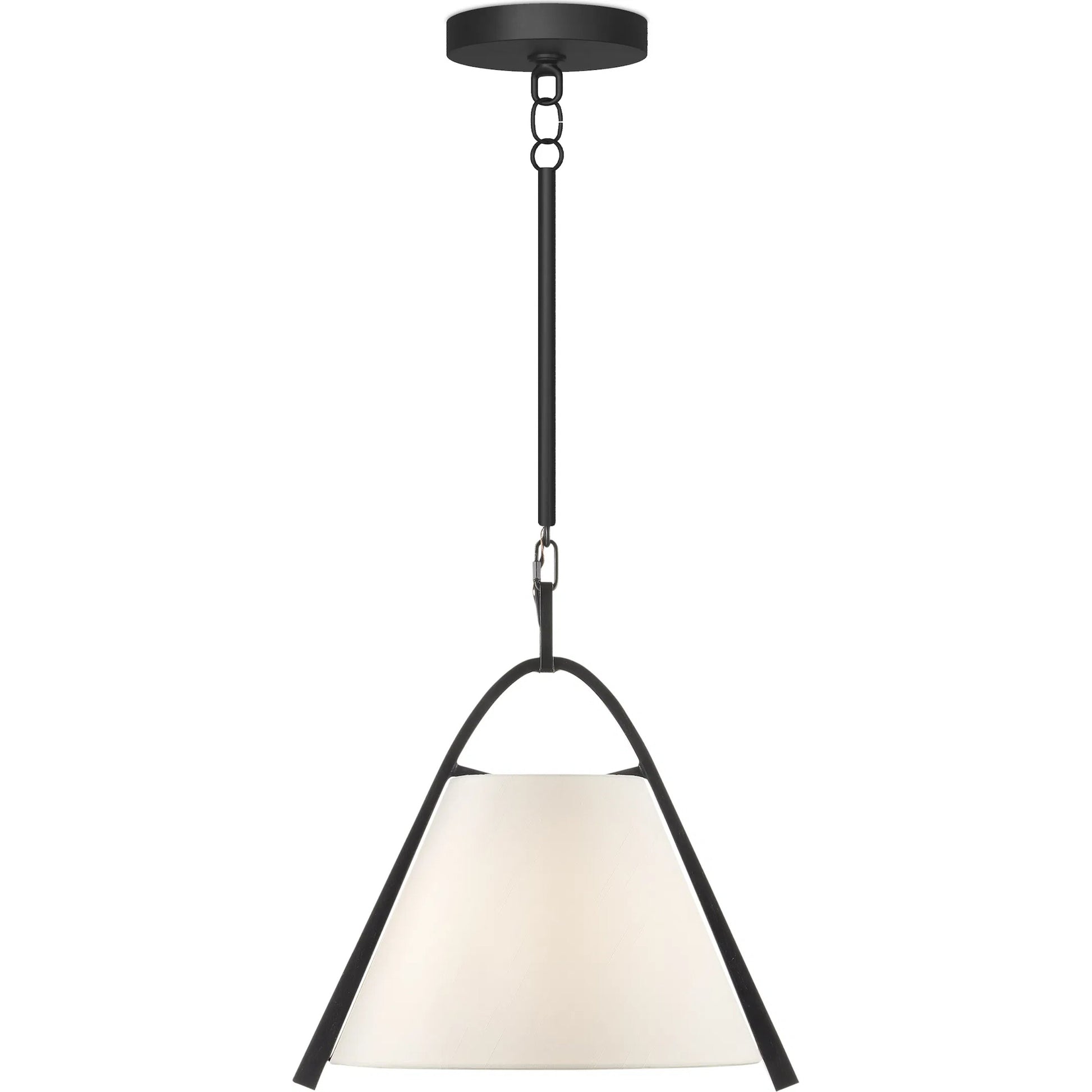 Frey Pendant by Currey and Company in satin black, brushed brown. Made from metal in a transitional style.