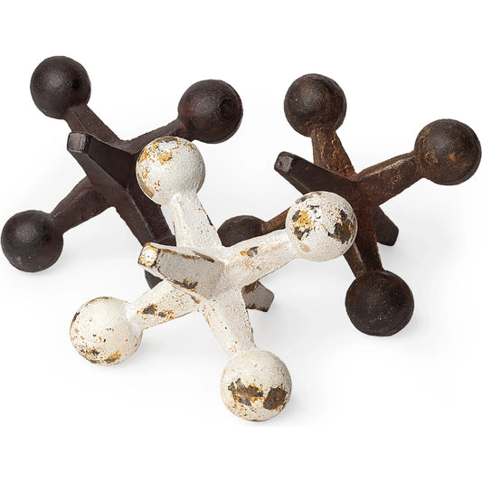 Jax Jacks Set of Three by Mercana in brown. Made from unique in a traditional style.