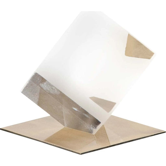 Lareina I Clear Cube by Mercana in transparent. Made from glass, metal in a modern style.