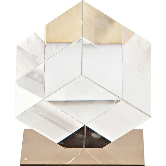 Lareina I Clear Cube by Mercana in transparent. Made from glass, metal in a modern style.