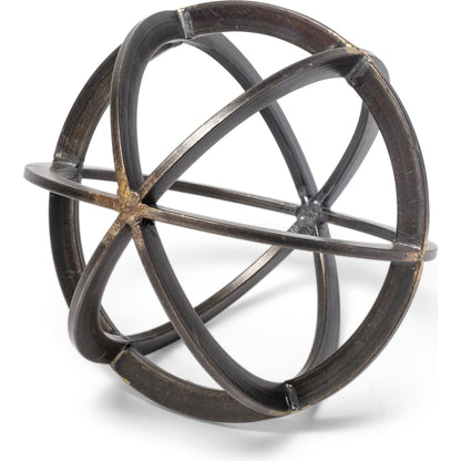 Galenna I Circular Decorative Orb by Mercana in black. Made from unique in a modern style.