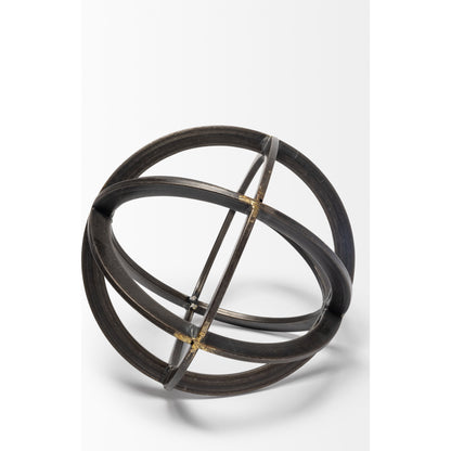 Galenna I Circular Decorative Orb by Mercana in black. Made from unique in a modern style.