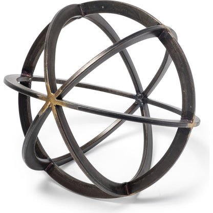 Galenna II Circular Decorative Orb by Mercana in black. Made from unique in a modern style.