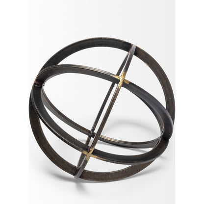 Galenna II Circular Decorative Orb by Mercana in black. Made from unique in a modern style.