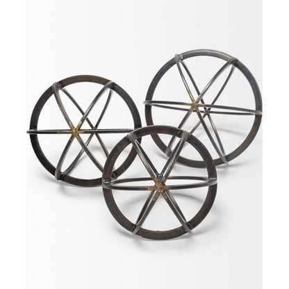 Galenna II Circular Decorative Orb by Mercana in black. Made from unique in a modern style.