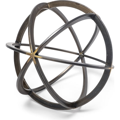 Galenna II Circular Decorative Orb by Mercana in black. Made from unique in a modern style.